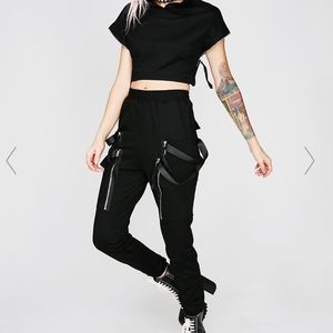 Dolls Kill Midnight Bad Things Strappy Set